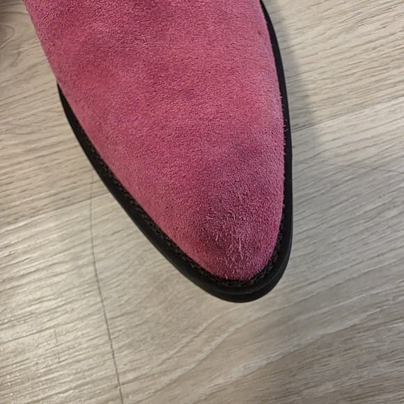 Gianni Bini Pink Suede Festival Going Out Cowgirl Mid Calf Boots Sizs 9.5M - Picture 9 of 12